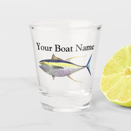 Custom Boat Name Shot Glass Schnapsglas (Vorderseite)