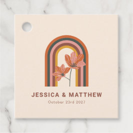 Custom Bohemisch Herbst Terracotta Florenz Hochzei Geschenkanhänger