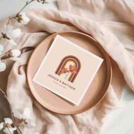 Custom Bohemisch Herbst Terracotta Florenz Hochzei Serviette