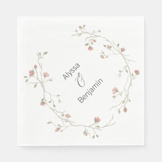 Custom Bohemisch Wedding Napkin Serviette (Vorderseite)