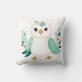 Custom Boho Baby Bird Pillow Pastell Green Kissen (Vorderseite)