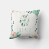 Custom Boho Baby Donkey Pillow Pastel Green Kissen (Rückseite)