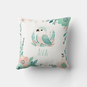Custom Boho Baby Eagle Pillow Pastel Green Kissen