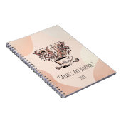 Custom Boho Botanical Coffee Art Spiral Journal Notizblock (Rechte Seite)