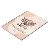 Custom Boho Botanical Coffee Art Spiral Journal Notizblock (Linke Seite)