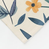 Custom Boho botanischer Blumengarten Fleece Blanke (Ecke)