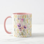 Custom Boho Chic Floral Monogram Tasse - I (Links)