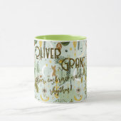 Custom Boho Chic Nature Tasse - Personalisierter N (Zentrum)