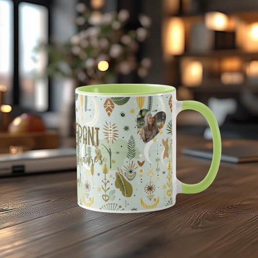 Custom Boho Chic Nature Tasse - Personalisierter N