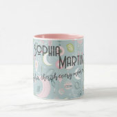 Custom Boho Chic Tasse mit Dreamy Celestial Design (Zentrum)