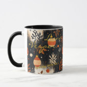 Custom Boho Chic Weihnachtsfeier - Personalisierte Tasse (Links)