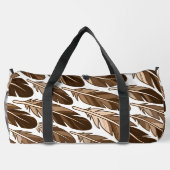Custom Boho Feather Monogram Large Duffel Bag Duffle Bag (Rückseite)