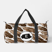 Custom Boho Feather Monogram Small Duffel Bag Duffle Bag (Vorderseite)