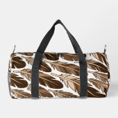 Custom Boho Feather Monogram Small Duffel Bag Duffle Bag (Rückseite)