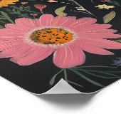 Custom Boho floral in Black - Angebot hinzufügen o Poster (Ecke)
