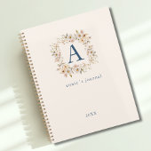 Custom Boho Floral Monogram Beige Planer