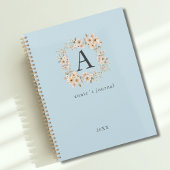 Custom Boho Floral Monogram Blue Planer