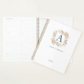 Custom Boho Floral Monogram White Planer (Anzeige)