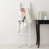 Custom Boho Floral Wreath Burgundy Sherpa Blanket Sherpadecke (Beispiel)