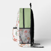 Custom Boho Florals Blume zurück zur Schule Bedruckter Rucksack (Rechts)