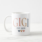 Custom Boho Gigi Coffee Tasse - Erwartung eines Ba (Links)