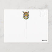 Custom Boho Hippie Floral Year of the Tiger  Postkarte (Rückseite)