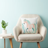 Custom Boho Horse Pillow Pastel Green Kissen (Stuhl )