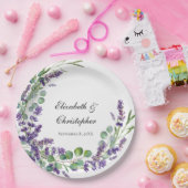 Custom Boho Lavender Eucalyptus Wedding Pappteller (Party)