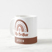 Custom Boho Little Brother Rainbow Matching Kaffeetasse (Vorderseite Links)