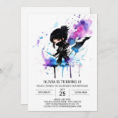 Custom Boho Little Ninja Geburtstag Einladung (Vorne/Hinten)