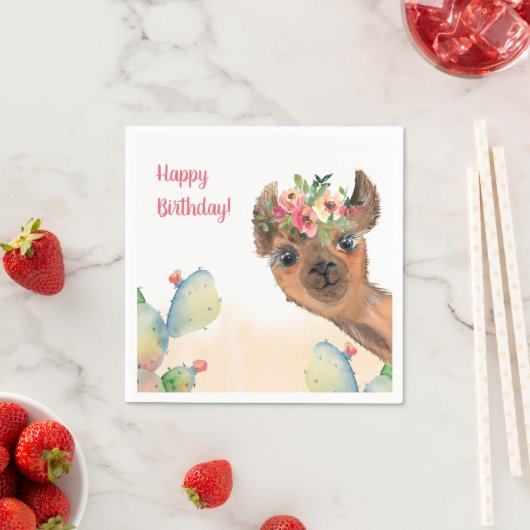 Custom Boho Llama Serviette (Beispiel)