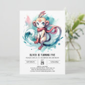 Custom Boho Monkey Birthday Einladung (Stehend Vorderseite)