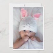 Custom Boho Nature Wildblume Foto Babydusche Einladung (Rückseite)