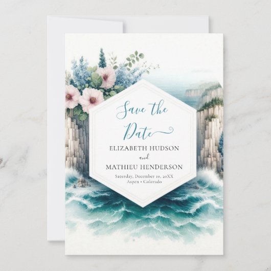 Custom Boho Nautical Wedding Save The Date (Vorderseite)