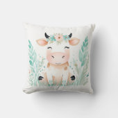 Custom Boho Niedlich Calf Kissen Pastell Green (Vorderseite)