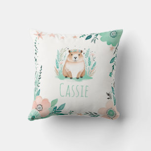 Custom Boho Niedlich Capybara Kissen Pastell Green