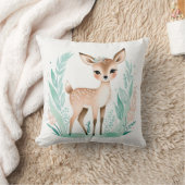 Custom Boho Niedlich Fawn Pillow Pastell Green Kissen (Decke)