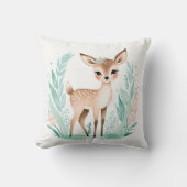 Custom Boho Niedlich Fawn Pillow Pastell Green Kissen (Vorderseite)