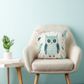 Custom Boho Niedlich Owl Kissen Pastell Green (Stuhl )
