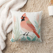 Custom Boho Northern Kardinal Pillow Pastell Green Kissen (Decke)