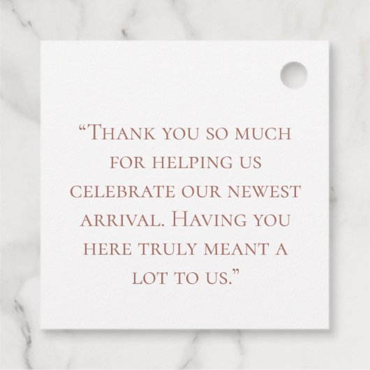 Custom Boho Rainbow Baby Dusche Danke Geschenkanhänger (Rückseite)