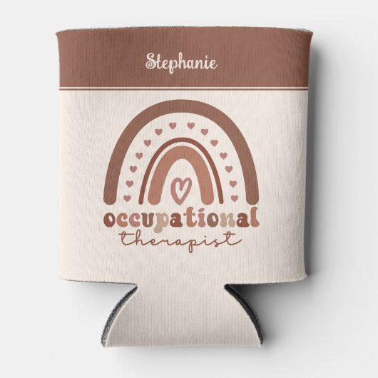 Custom Boho Rainbow OT Berufs-Therapeut Dosenkühler (Vorderseite)
