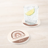 Custom Boho Rainbow OT Berufs-Therapeut Getränkeuntersetzer (Seite)