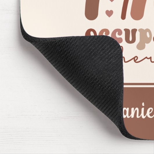 Custom Boho Rainbow OT Berufs-Therapeut Mousepad (Ecke)