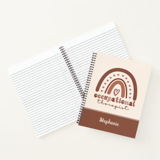 Custom Boho Rainbow OT Berufs-Therapeut Notizblock (Innenseite)