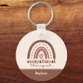 Custom Boho Rainbow OT Berufs-Therapeut Schlüsselanhänger (Rückseite)