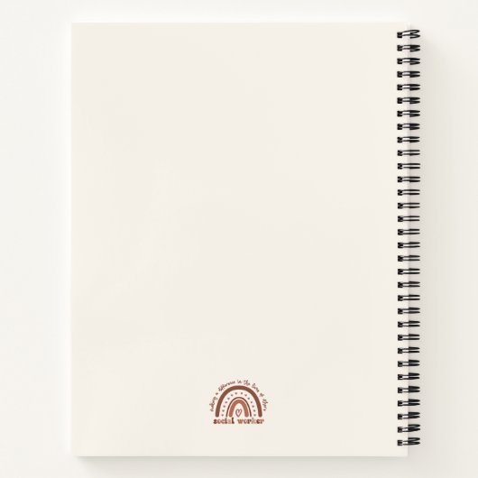 Custom Boho Social Worker Appreciation Abschluss Notizblock (Rückseite)