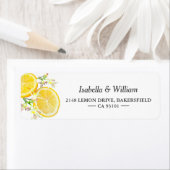 Custom Boho Summer Lemon Wedding Address Label (Insitu)