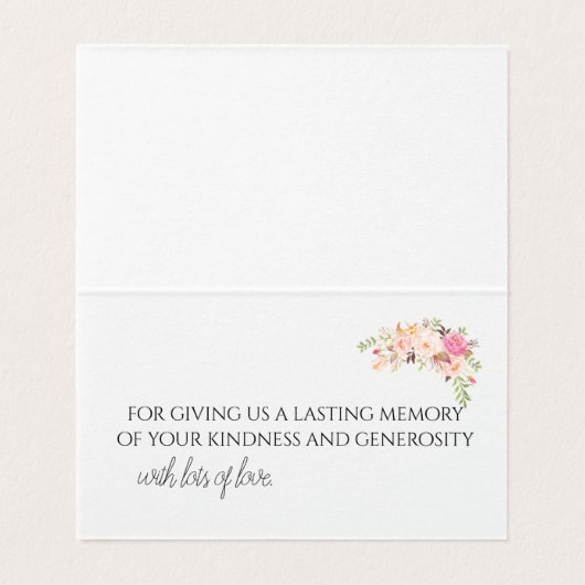 Custom Boho Vielen Dank Faltkarte (Innenseite Aufgefaltet)