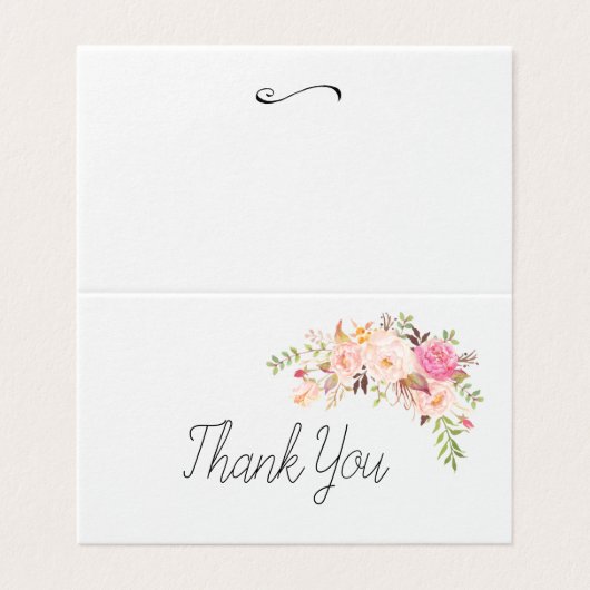 Custom Boho Vielen Dank Faltkarte (Außenseite Aufgefaltet)